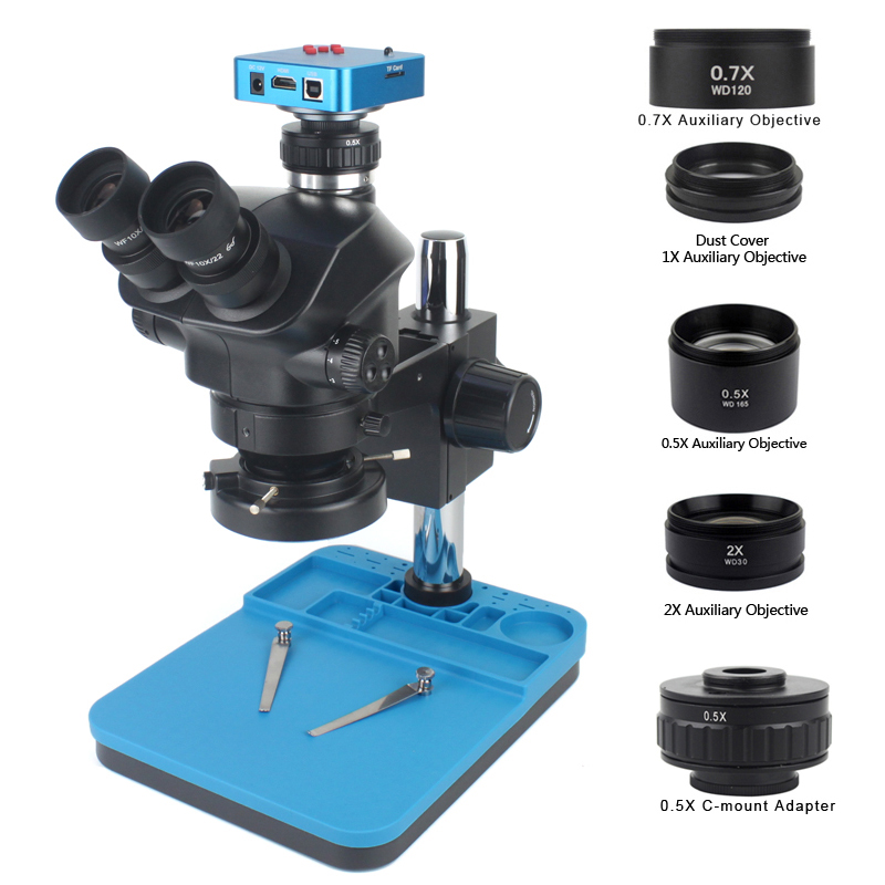 1080P 48MP 2K 4K HDMI USB VGA  - Simul-Focal Industrial Microscope 4K Hdmi ulasan dan harga