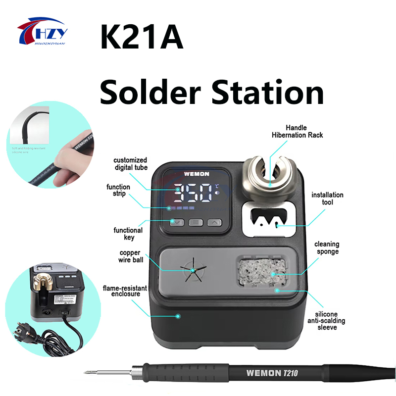 WEMON K21A T210 Soldering Stat - C210 Precision Soldering Station ulasan dan harga
