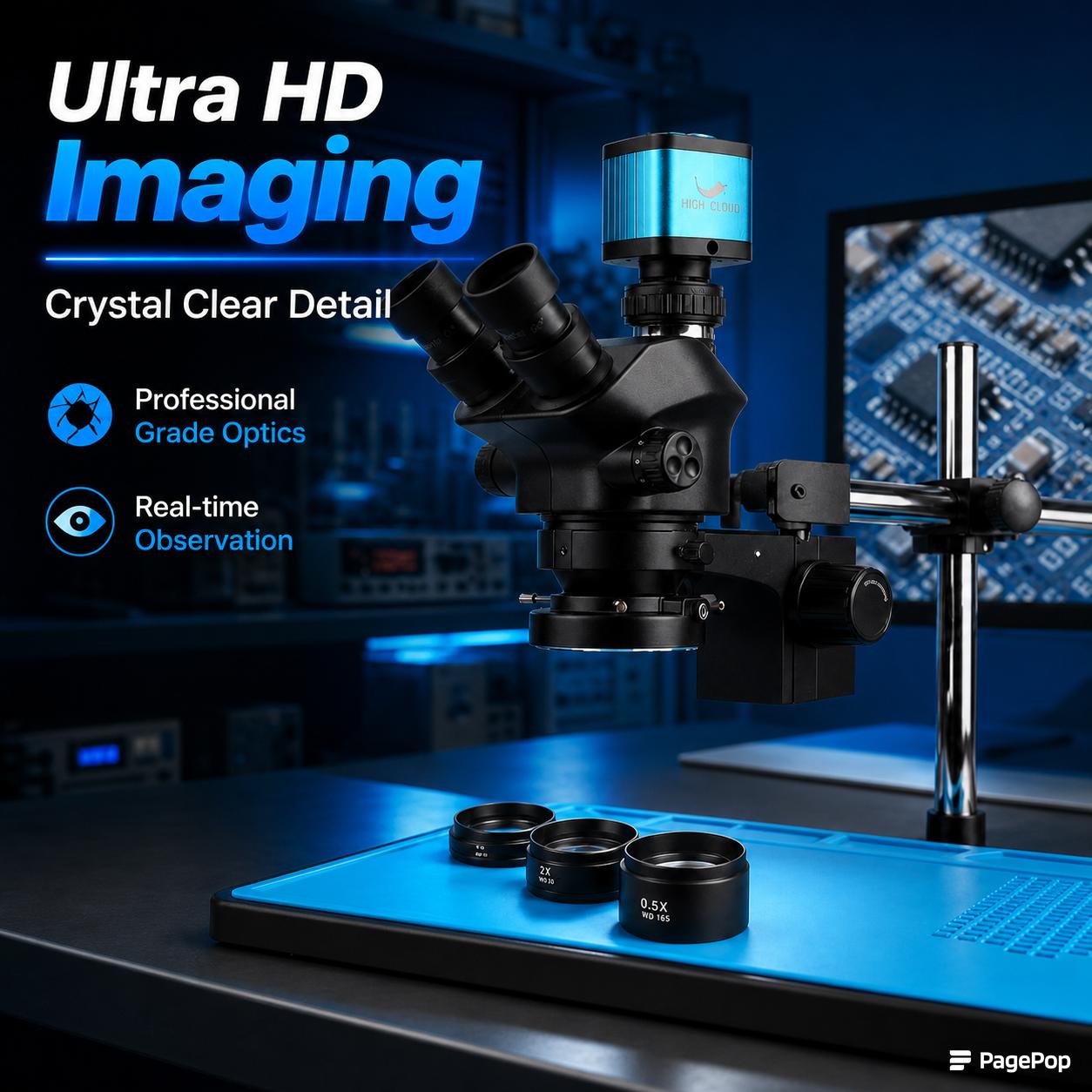 Industrial Lab Simul Focal Adj - Simul-Focal Industrial Microscope 4K Hdmi ulasan dan harga