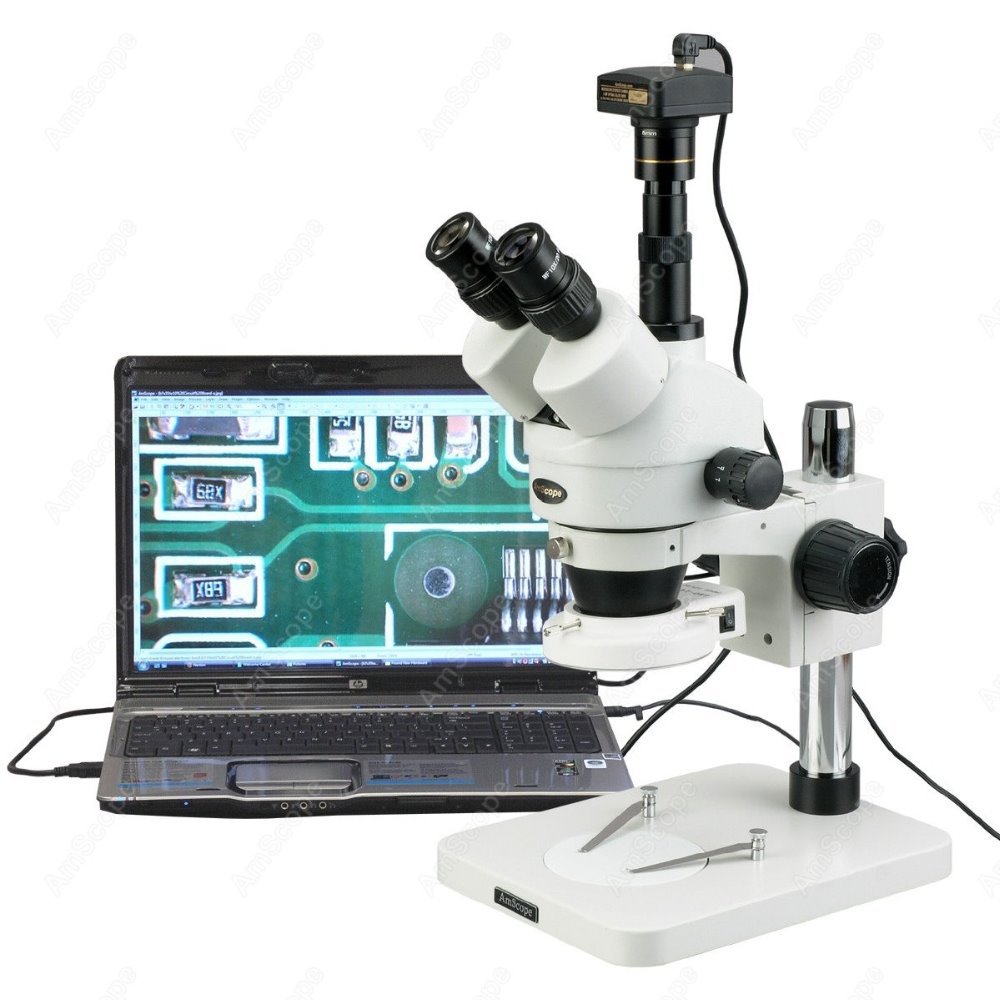 AmScope Trinocular Zoom Stereo - Trinocular Stereo Microscope 7X-45X ulasan dan harga