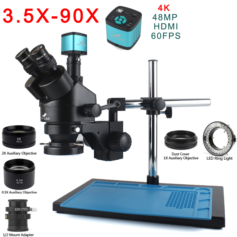 7X-45X 3.5X-90X Trinocular Ste - Trinocular Stereo Microscope 7X-45X ulasan dan harga