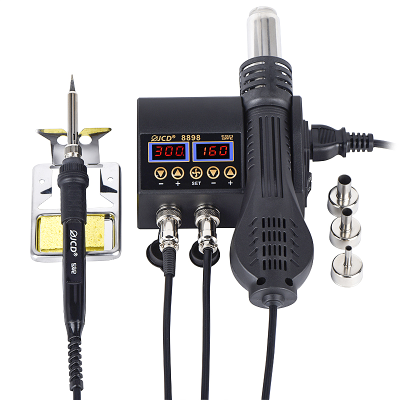 JCD 2 in 1 8898 Soldering Stat - 2 In 1 Soldering Rework Station 750W ulasan dan harga
